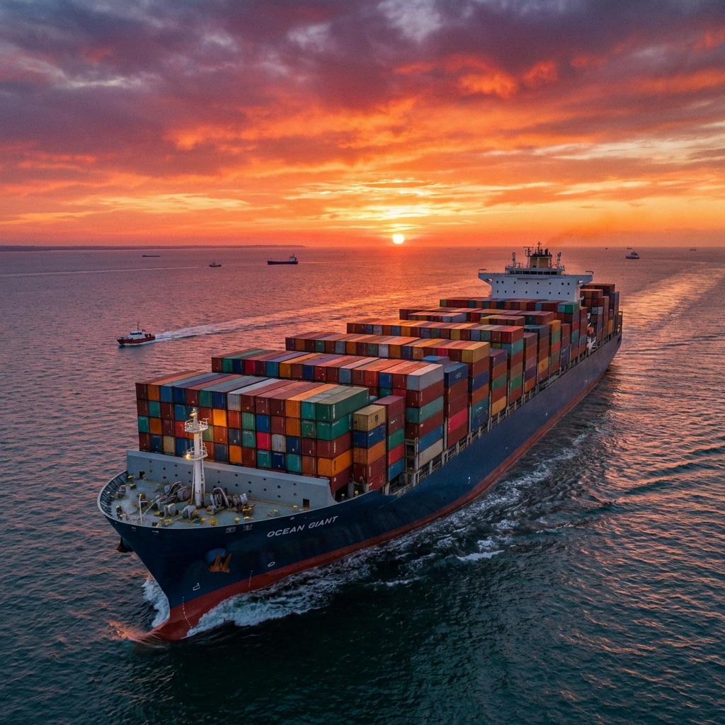 Container Ship and Logistics